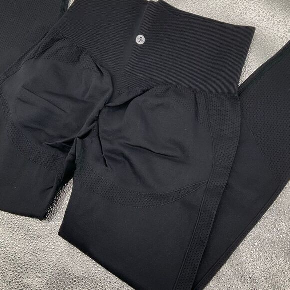 NWT Halara Black Seamless Flow Tummy Control Butt Lifting 7/8 Leggings Size XL - Picture 7 of 13